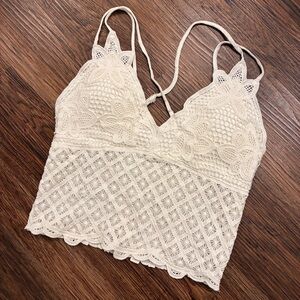 Floral Crochet Lace Bralette Top